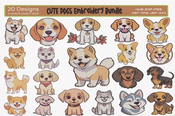 Evaluating the Cute Dogs Embroidery Design Bundle