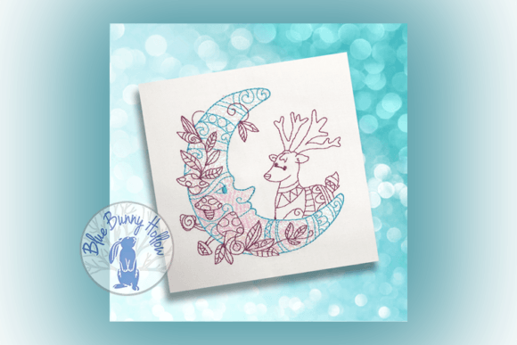 Moon Deer: A Whimsical Embroidery Design Review