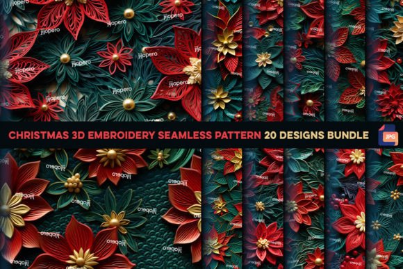 Review: Christmas 3D Embroidery Seamless Pattern