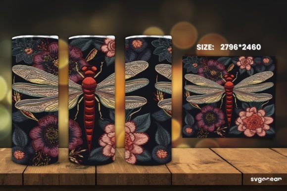 Review: Embroidery Dragonfly Tumbler Sublimation for Holiday Crafts