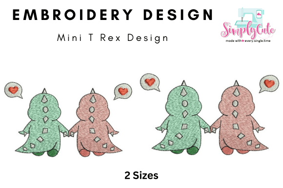 Review: Mini T-Rex Embroidery Design for Gifts