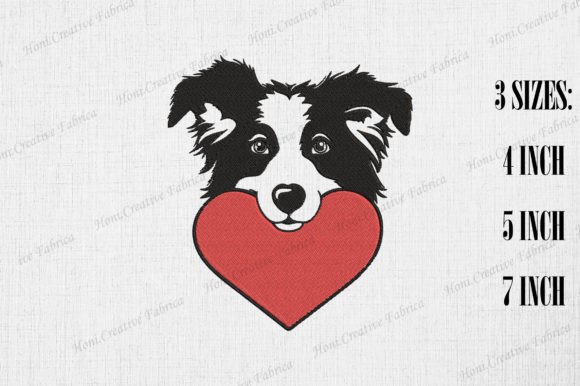 Reviewing the Cute Border Collie Peeking Heart Design